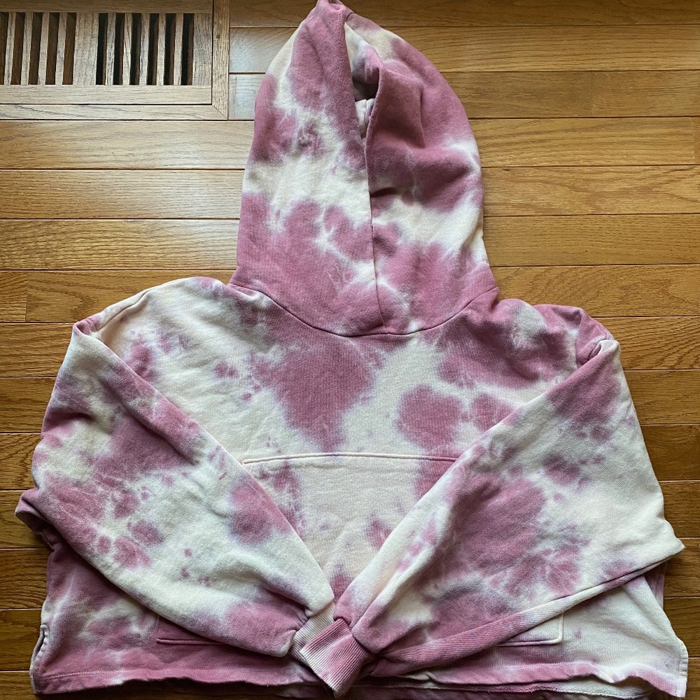Tie-Dye Fashion Nova Cropped Hoodie